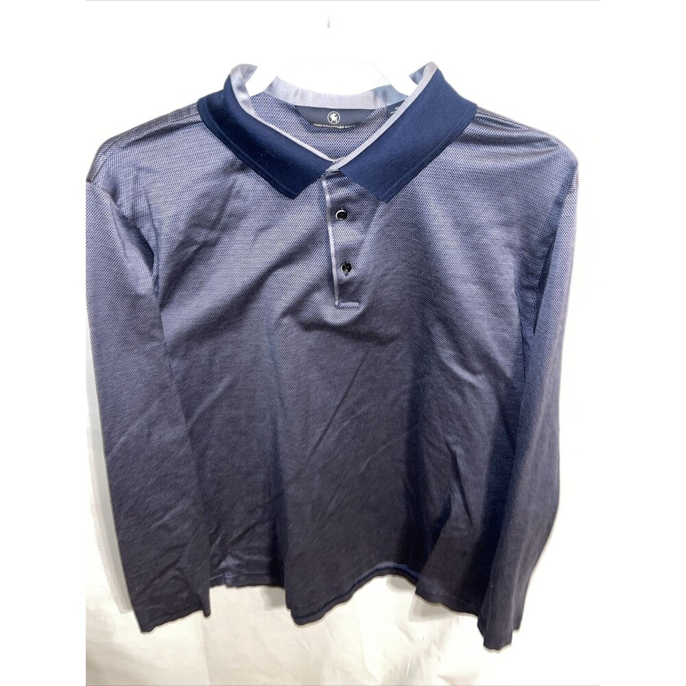Hart Schaffner Marx Casual Shirt Men’s Size XL Gray Button Collar Long Sleeve